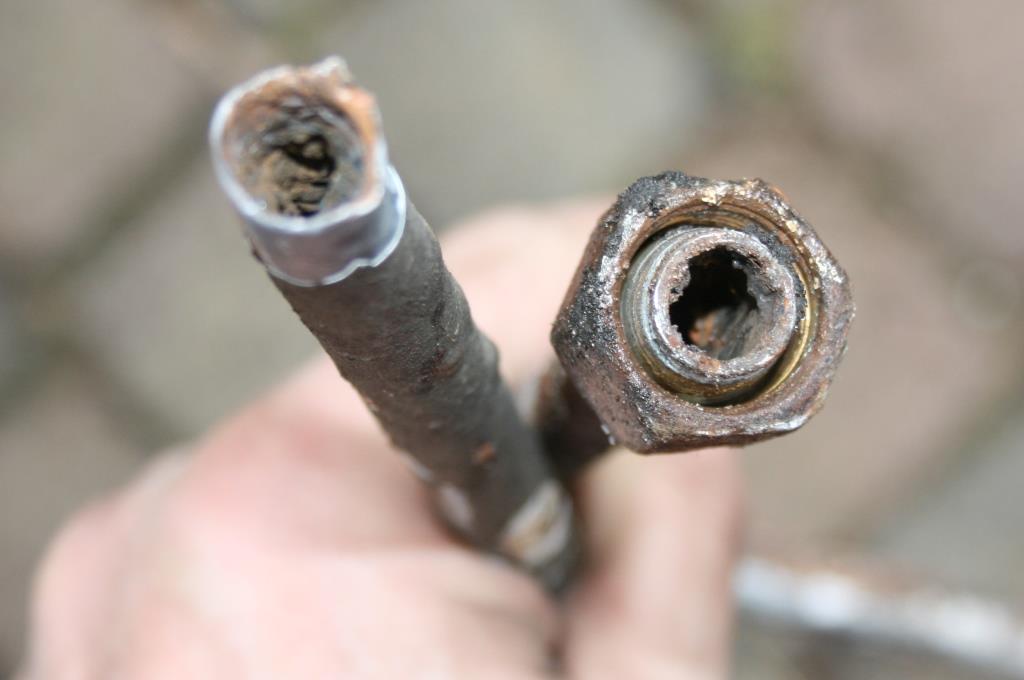 Rohre zu mit Rost